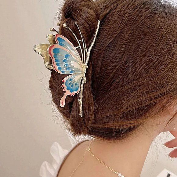 Butterfly Design Sweet Style Hair Claw - Picture 1 of 5